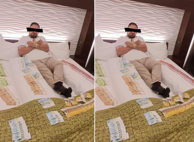 Flet mërgimtari që u fotografua i rrethuar nga paratë: Punoj në ngarkim-shkarkim, aty ishin rreth 5 mijë euro