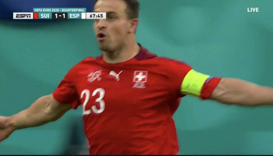 Shaqiri barazon rezultatin ndaj Spanjës