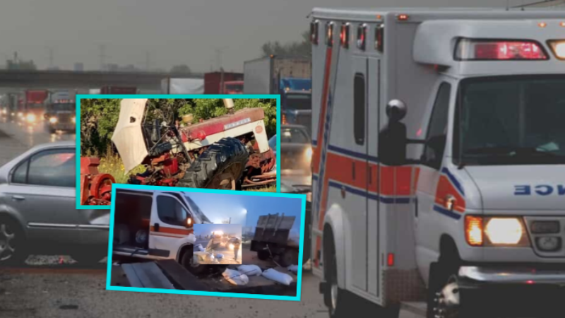 Aksident i tmerrshëm në Mitrovicë: Autoambulanca godet traktorin