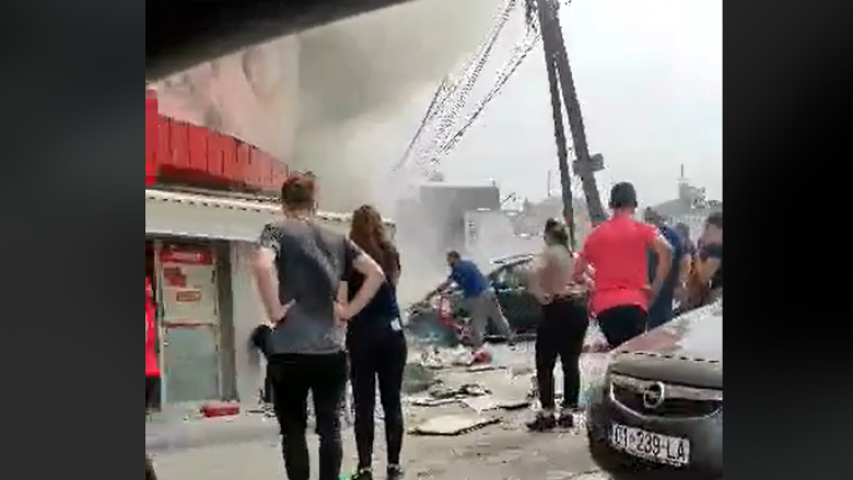 Kaplohet nga zjarri një supermarket në lagjen “Bregu i Diellit” në Prishtinë