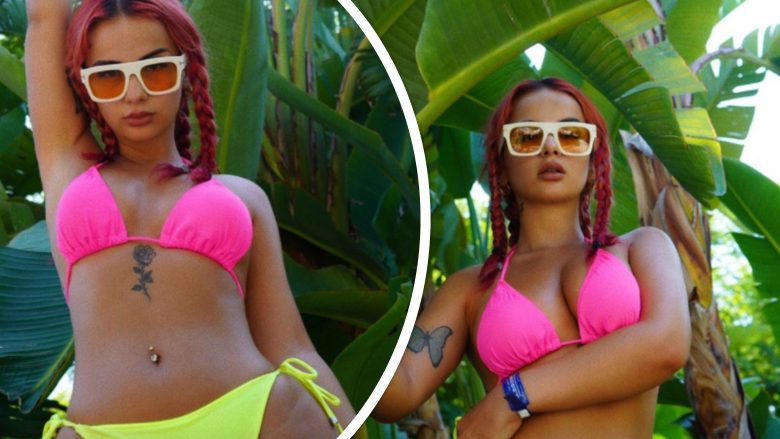 Rina Balaj mahnit me format trupore në bikini neon