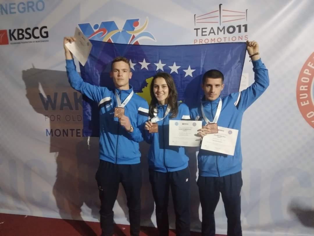 Tri medalje të bronzta evropiane për kick-boksierët kosovarë