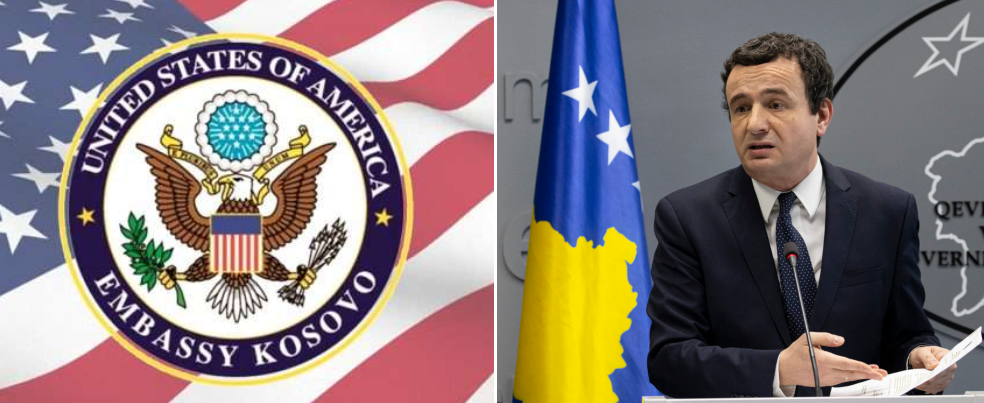 Kurti kundër Asociacionit, Ambasada e SHBA-ve bën thirrje të respektohen marrëveshjet e Brukselit