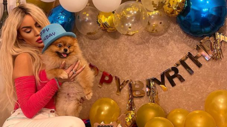 Fjolla Morina organizon festë të veçantë për ditëlindjen e qenit