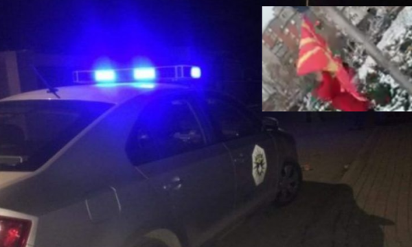 Forca të shumta policore në Prishtinë, policia po i ruan flamujt maqedonas