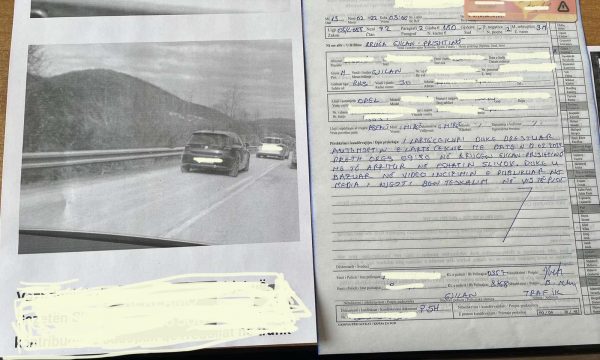 Tejkaloi në vijë të plotë, policia gjobit gjilanasin me 150 euro