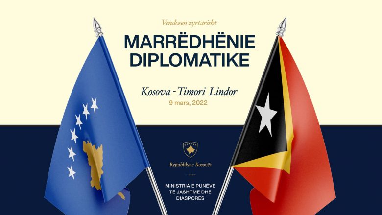 Kosova vendos marrëdhënie diplomatike me Timorin Lindor