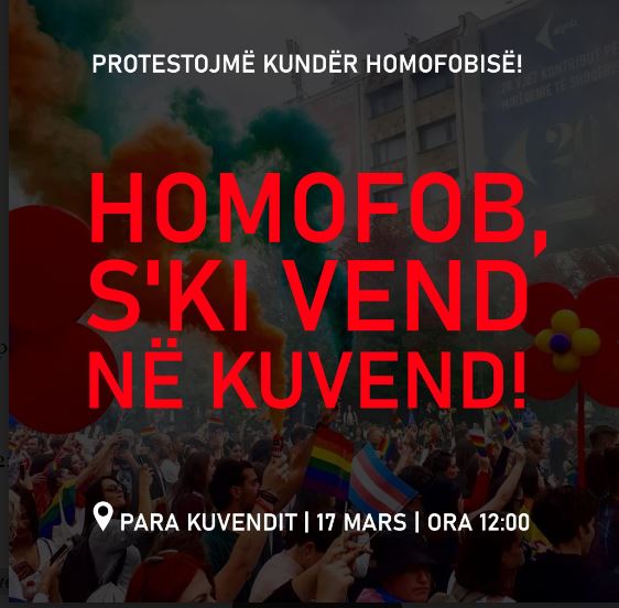 Para Kuvendit do të protestohet kundër homofobisë