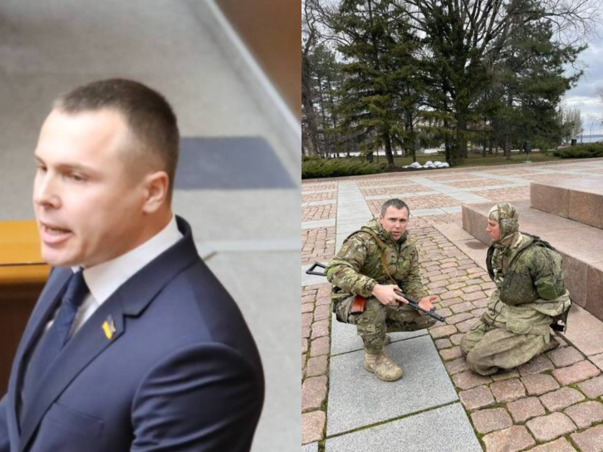 Nga Parlamenti në luftë, deputeti ukrainas shihet duke i gjunjëzuar tre ushtarë rusë