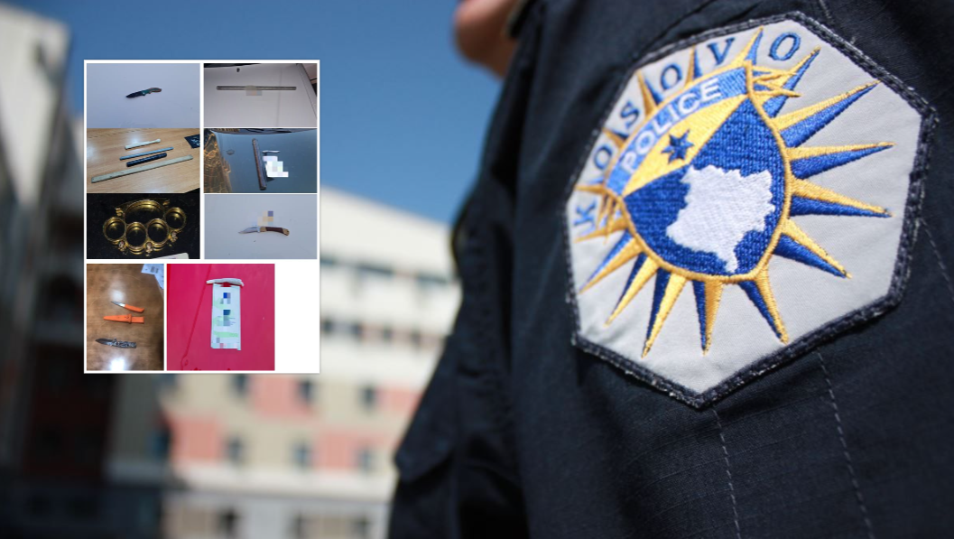 Kontrolli rutinë në Mitrovicë, policia gjen armë të ftohta e drogë
