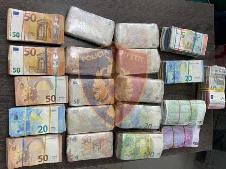 Tentoi të fuste afro 220 mijë euro të padeklaruara në Shqipëri, arrestohet një person