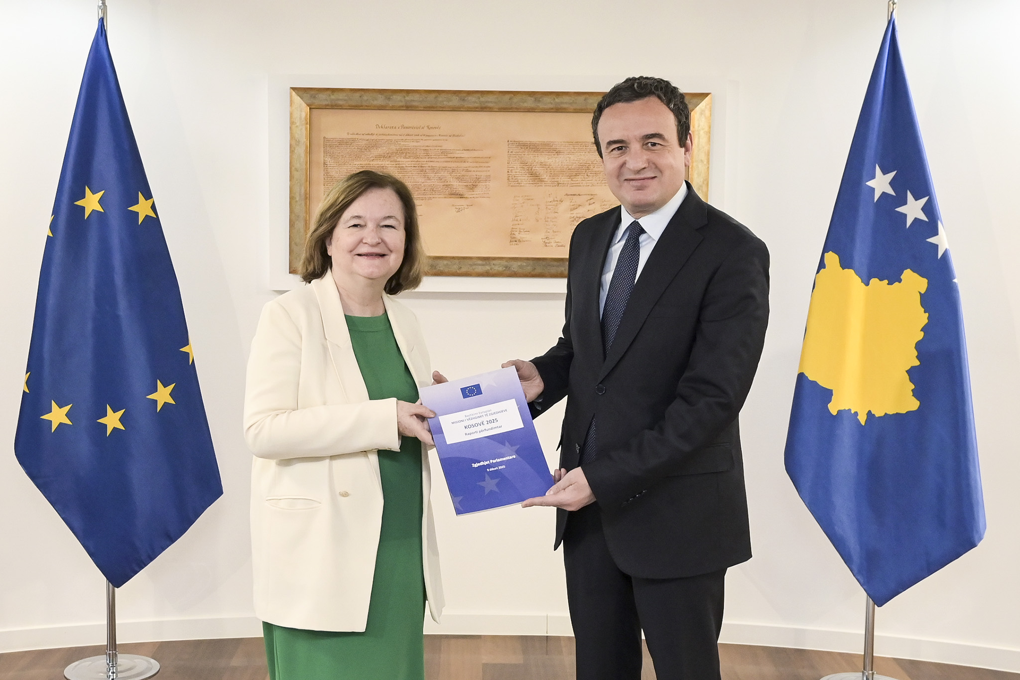 Kurti priti në takim Shefen e Misionit të Bashkimit Evropian për Vëzhgimin e Zgjedhjeve Parlamentare në Kosovë 2025, znj. Nathalie Loiseau