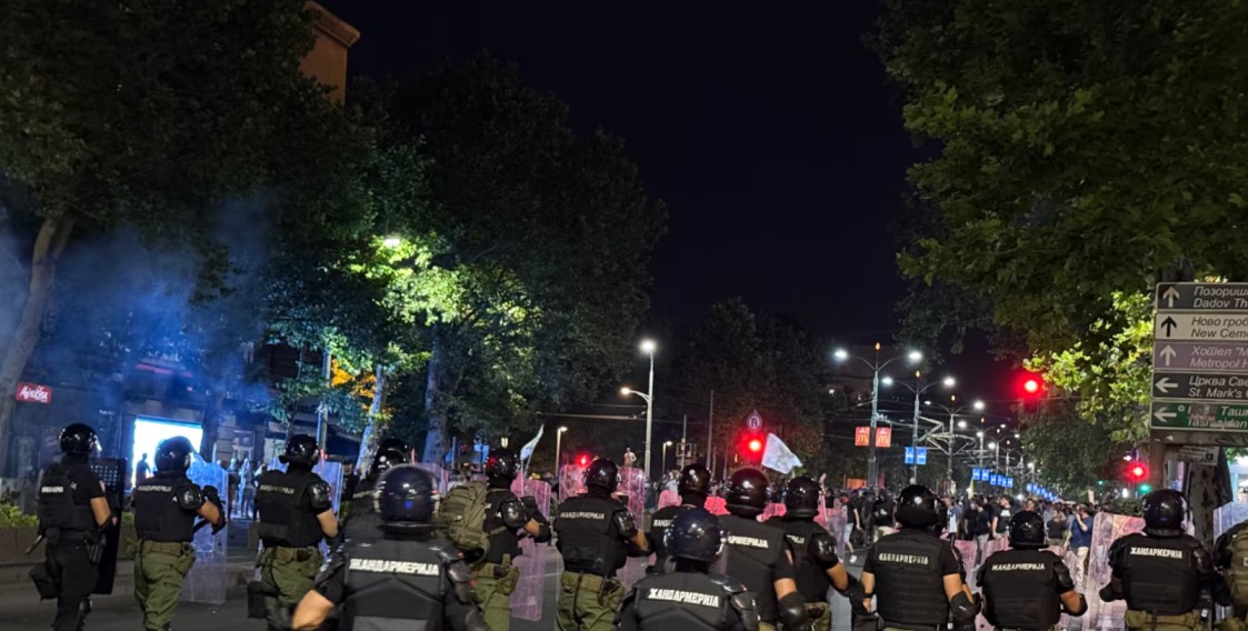 Incidente në Beograd në përfundim të protestës së studentëve